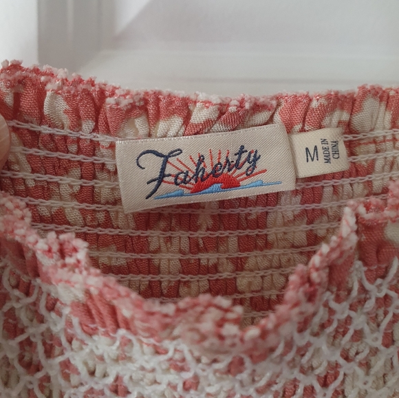 Faherty Renata jumpsuit, size M, coral - Picture 5 of 7